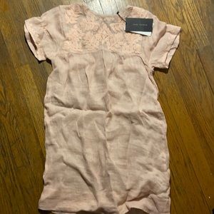 Pink linen Zara dress